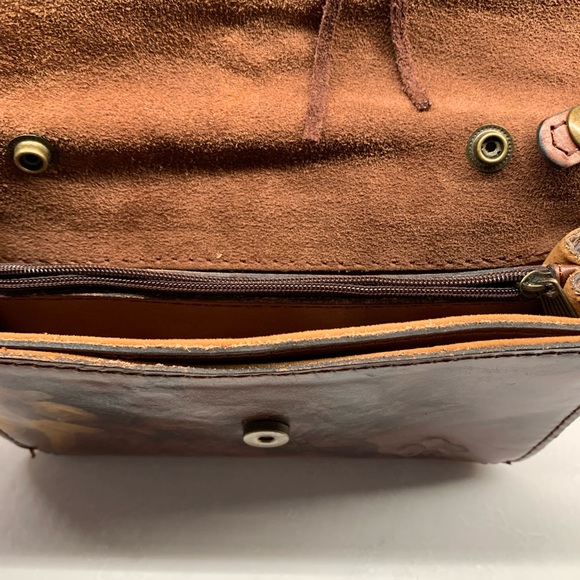 RARE Patricia Nash Hand Painted Women Mini Lace Leather Crossbody Bag - Picture 7 of 13